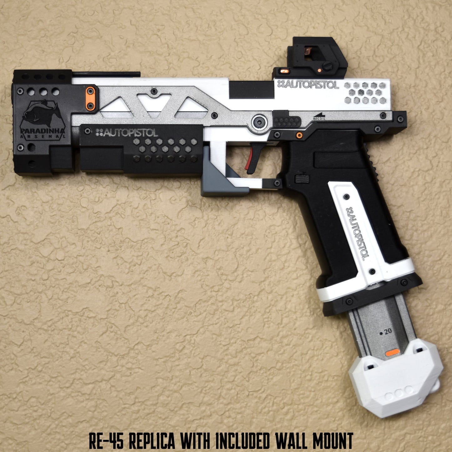 RE-45 Auto Pistol Prop, Arctic