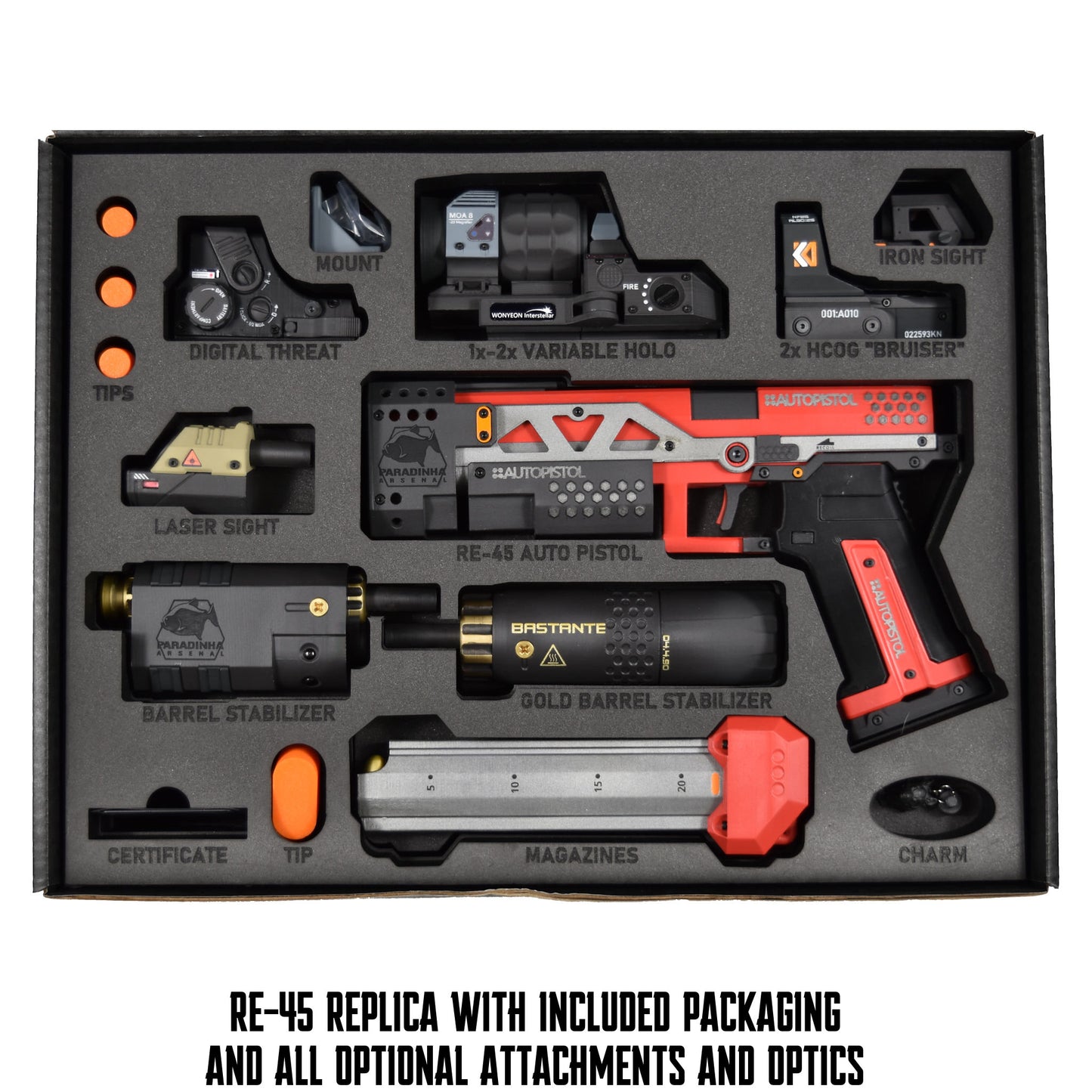 RE-45 Auto Pistol Prop, Cardinal