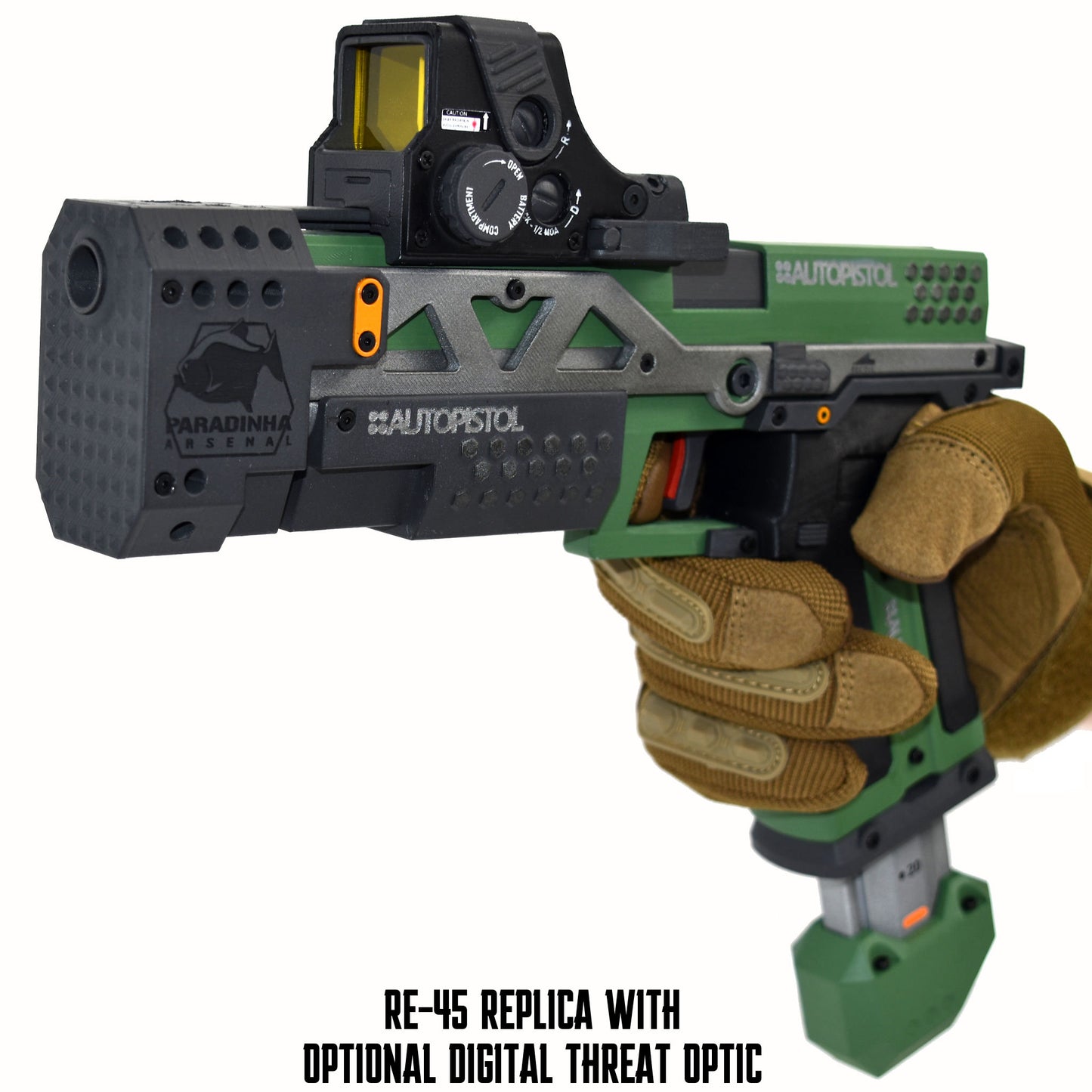 RE-45 Auto Pistol Prop, Evergreen