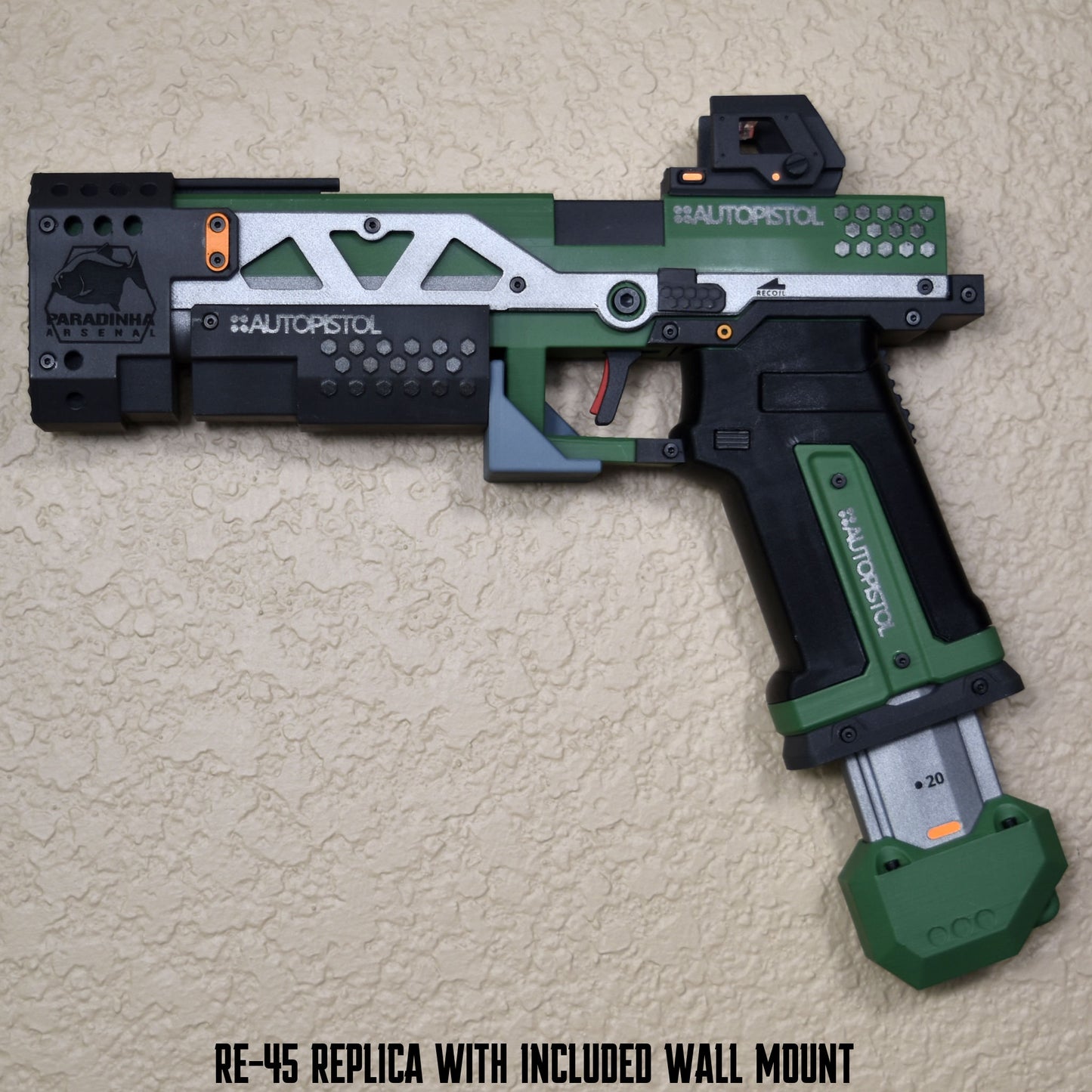 RE-45 Auto Pistol Prop, Evergreen