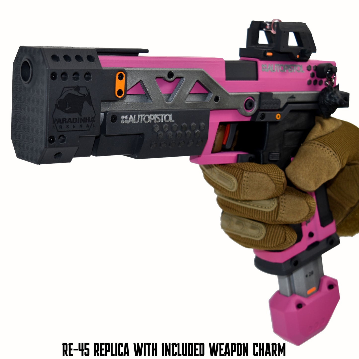 RE-45 Auto Pistol Prop, Flamingo