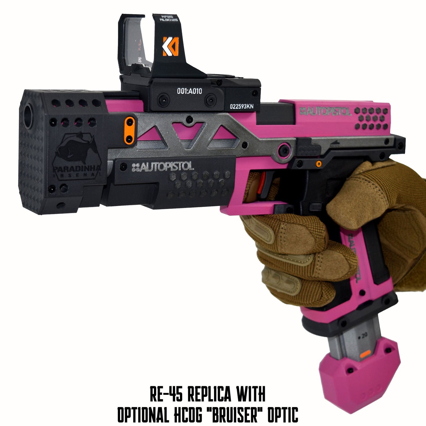 RE-45 Auto Pistol Prop, Flamingo