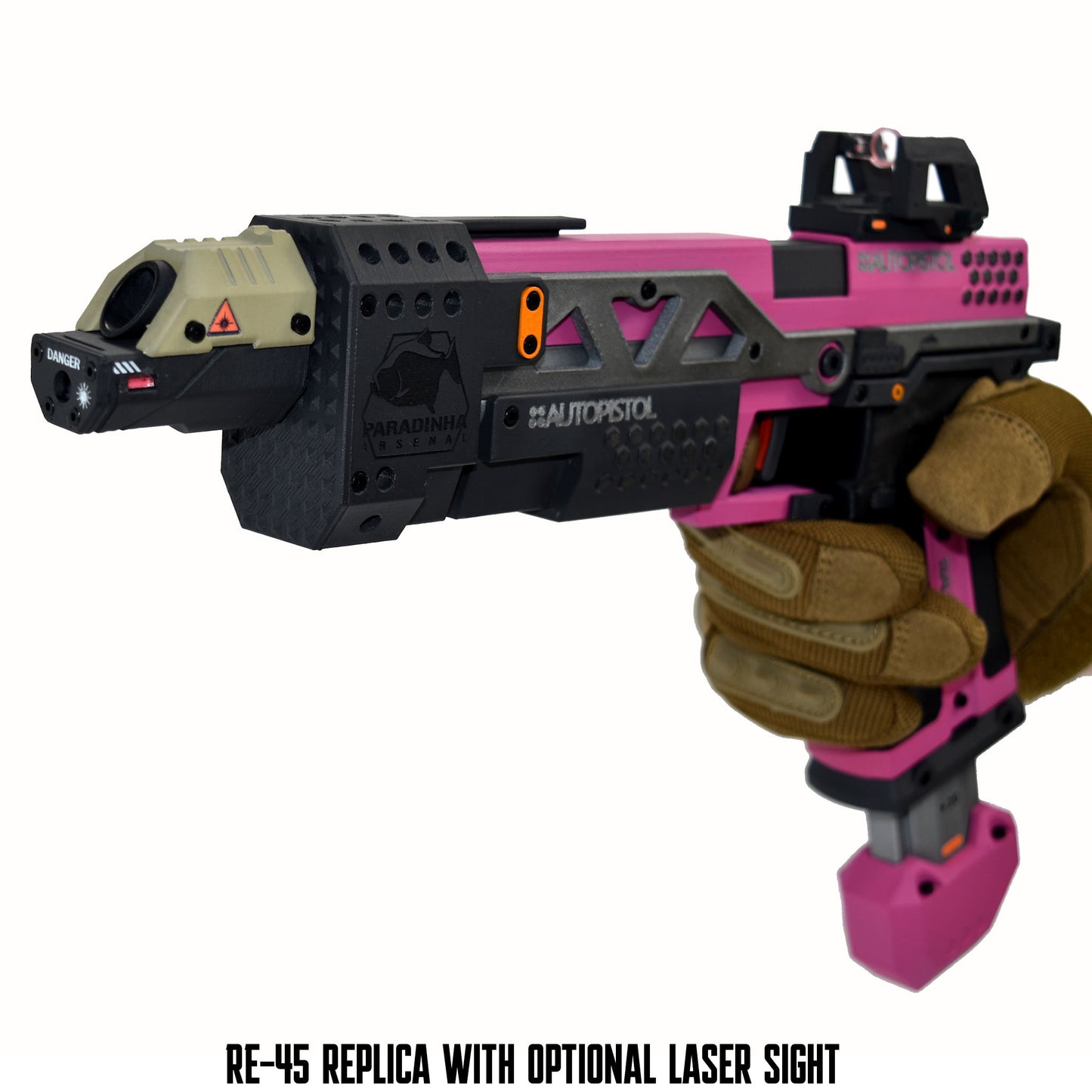 RE-45 Auto Pistol Prop, Flamingo