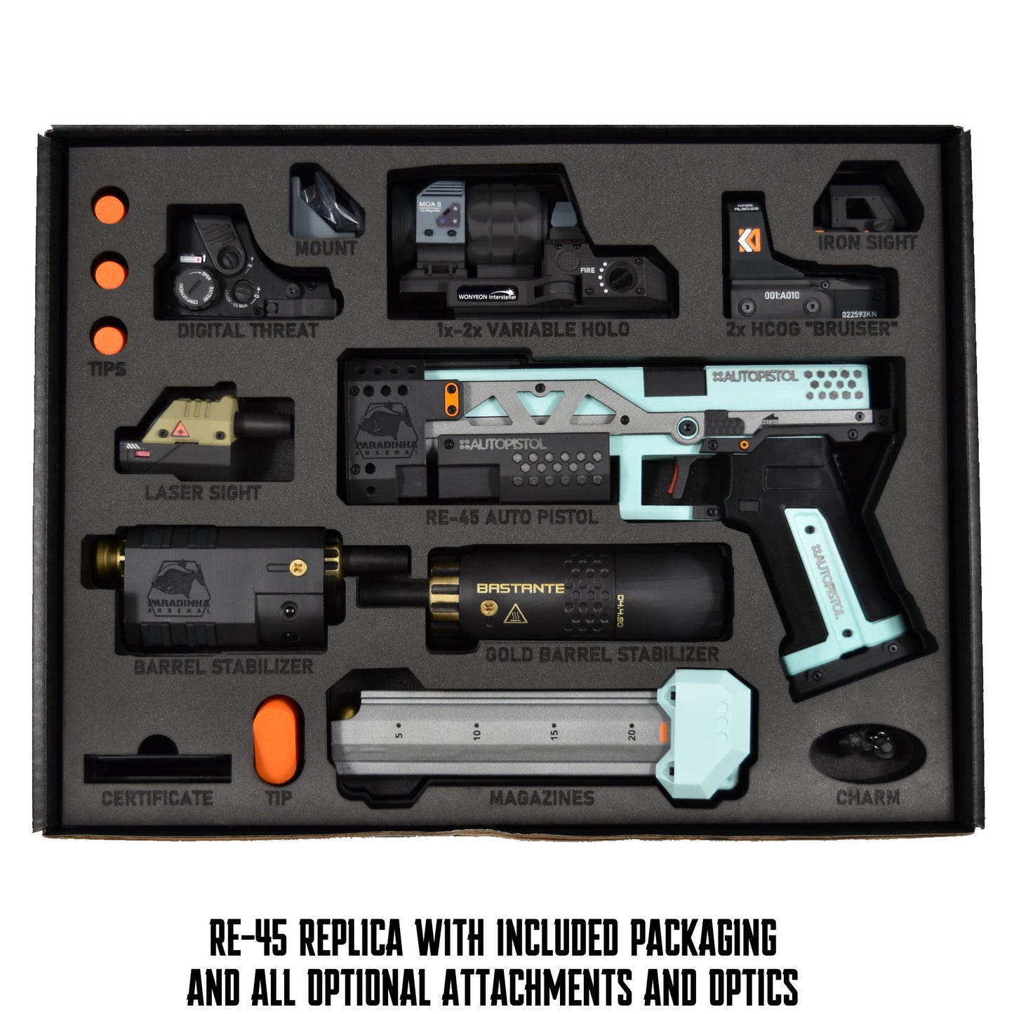RE-45 Auto Pistol Prop, Lagoon