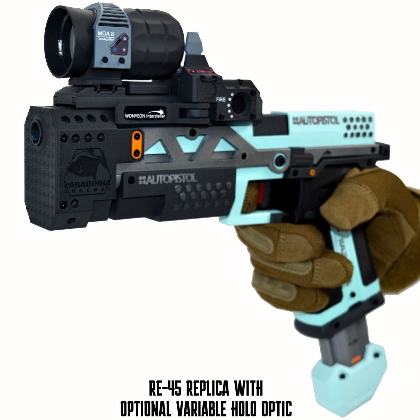 RE-45 Auto Pistol Prop, Lagoon