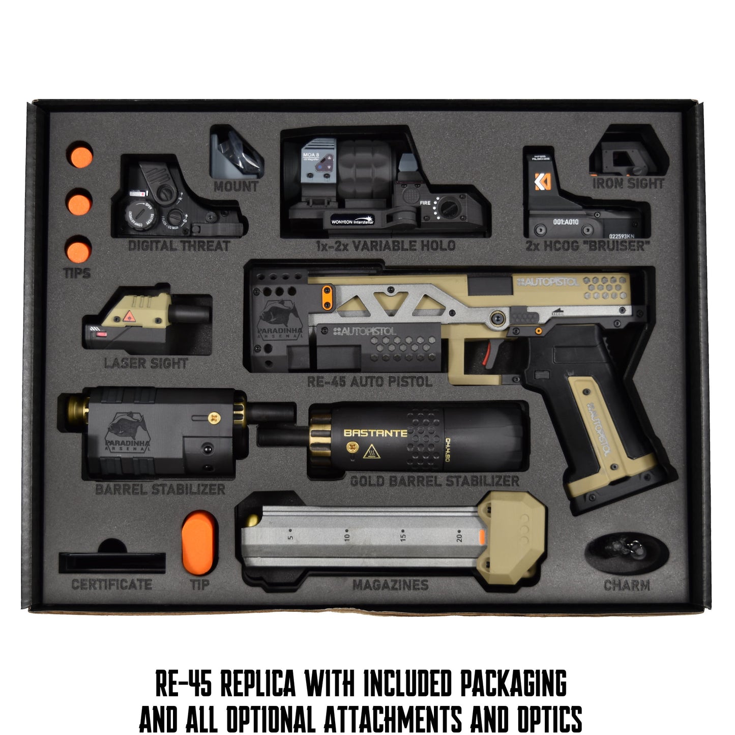 RE-45 Auto Pistol Prop, Sandstorm