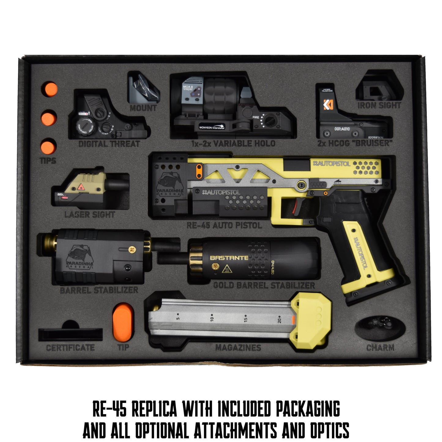 RE-45 Auto Pistol Prop, Sunfire