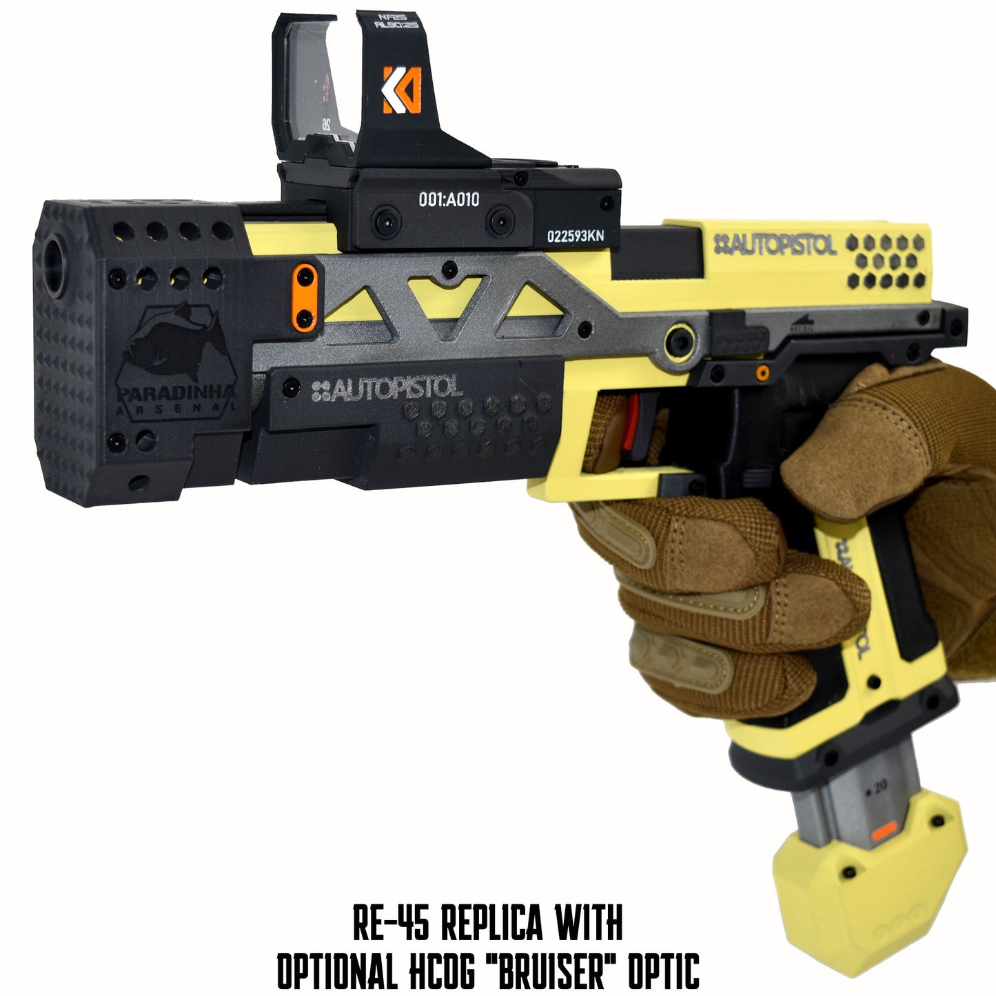 RE-45 Auto Pistol Prop, Sunfire