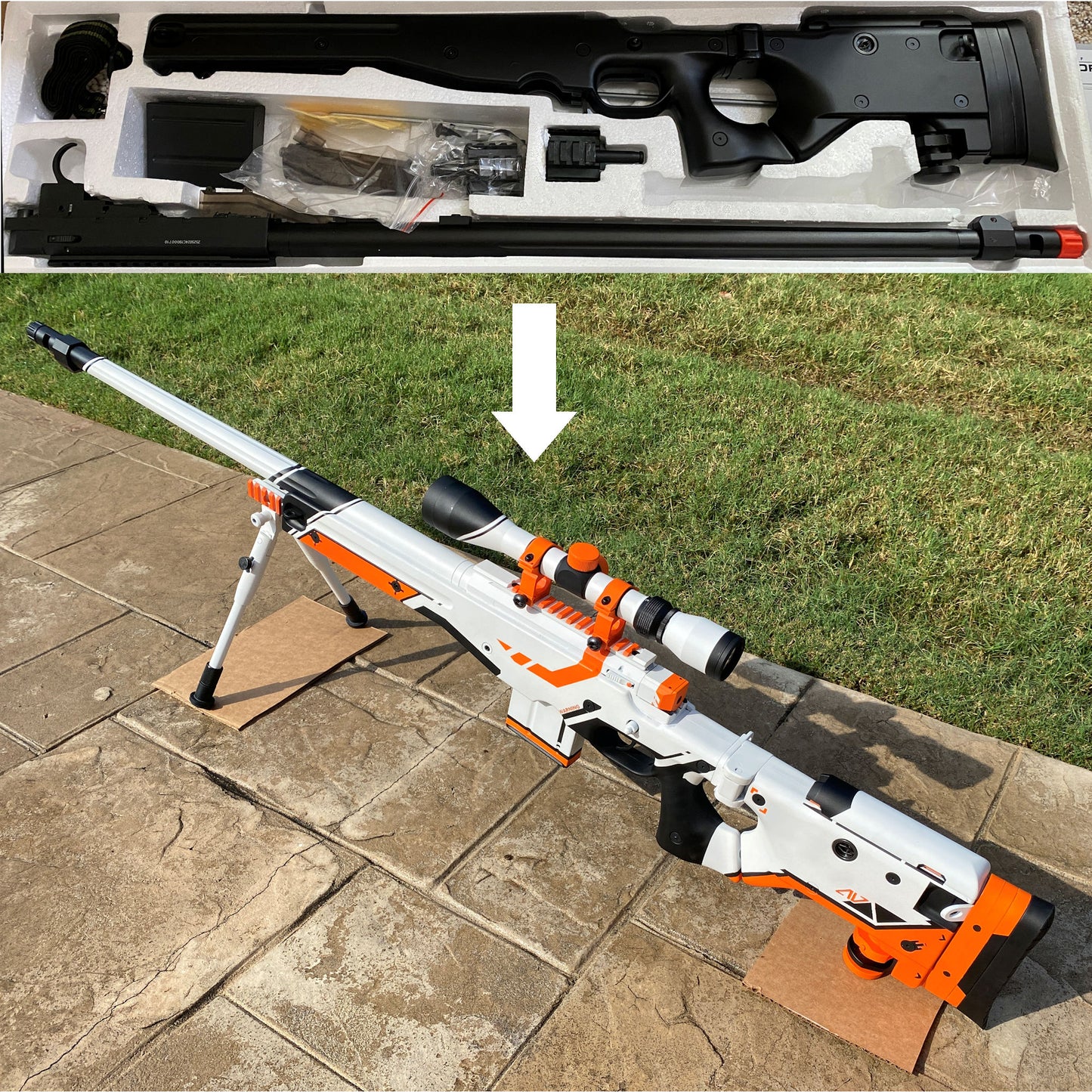 Counter-Strike 2 AWP Asiimov Airsoft Commission (Completed)